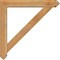 Ekena Millwork Traditional Arts and Crafts Rough Sawn Bracket w/ Offset Brace, Western Red Cedar, 6"W x 36"D x 36"H BKT0604X36X36TRA03RWR - alternate 2